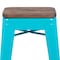 Flash Furniture 30" High Metal Indoor Bar Stool, Teal, PK4 4-ET-31320W-30-TL-R-GG - alternate 3